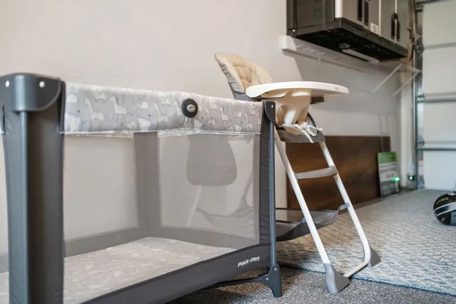 Pack-n-play and high chair provided for families with babies, The Naples Retreat, Naples FL